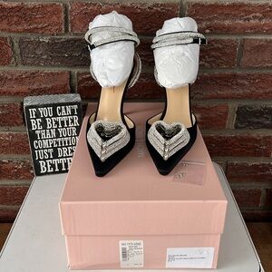 MACH & MACH Black and Silver Heels